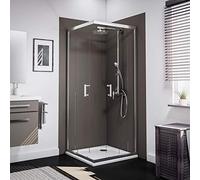 Schulte douche accès d’angle coulissant 90 x 90 x 190 cm chromé verre 5 mm