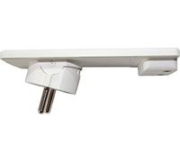 Fiche plate à contact de protection EVOline 1510.0000.0300 avec dispositif d'aide au branchement plastique 230 V blanc IP20