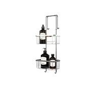 Schulte étagère douche à suspendre 67x21x18 cm sans percer 2 paniers chromé | sans percer rangement pour votre shampoing