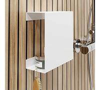 Schulte étagère douche autocollante, sans percer, 22.5 x 9.5 x 22.5 cm, blanc mat, rangement des affaires de la douche