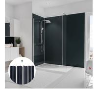 Schulte pack de 3 panneaux muraux 90x210 cm + 5 profilés, revêtement pour douche et salle de bains, DécoDesign COULEUR, anthracite