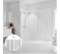 Schulte pack de 3 panneaux muraux 90x210 cm + 5 profilés, revêtement pour paroi de douche, DécoDesign COULEUR, blanc