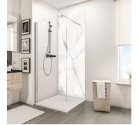 Schulte panneau mural 100x210 cm, revêtement pour douche et salle de bains, DécoDesign BRIO, marbre de carrare brillant