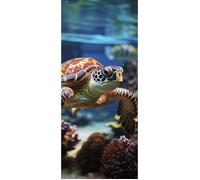 Schulte panneau mural 90x210 cm, revêtement hydrofuge pour salle de bains, placement facile, DécoDesign, tortue