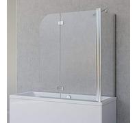 Schulte pare baignoire 112x142 cm + paroi 70 cm chromé réversible 2 volets