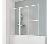 Schulte pare baignoire 152x140 blanc 3 volets + porte-serviette réversible