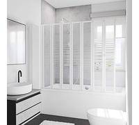 Schulte pare baignoire 159 x 140 cm blanc réversible 7 volets verre 3 mm | volets 27 + 6x22 cm
