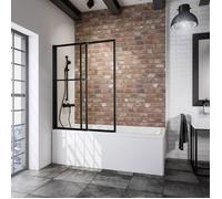 Schulte pare-baignoire, 70 - 118x140 cm, paroi de baignoire extensible, écran de baignoire coulissant, verre 3 mm, transparent,