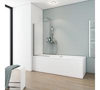 Schulte pare baignoire 70 x 130 alu-argenté réversible verre 5 mm pivotant