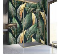 Schulte paroi de douche à l'italienne, 120x200 cm, paroi fixe, anticalcaire, verre 6 mm, transparent, encadrement profilé or mat