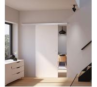 Schulte porte coulissante en bois, 88x203cm, porte intérieure pleine, bois blanc - cuvette + double amortisseur softclose