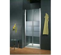 Schulte porte de douche 2 battantes 80x192 cm anticalcaire verre 5 mm réversible sérigraphie dépoli light aspect chromé
