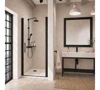 Schulte porte douche pivotante niche 60x192 cm noir autolevant réversible