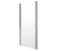 Schulte porte douche pivotante niche 80x180 argenté réversible verre 5mm