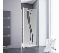 Schulte porte douche pivotante niche 90x192 argenté autolevant réversible