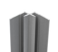 Schulte profilé d'angle intérieur 210 cm alu-argenté, pour panneau mural de salle de bain DécoDesign, revêtement décoratif douche, recoupable adaptable à la hauteur du panneau