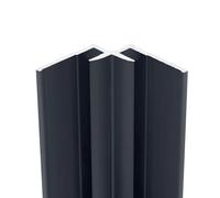 Schulte profilé d'angle intérieur 210 cm anthracite, pour panneau mural de salle de bain DécoDesign, revêtement décoratif douche, recoupable adaptable à la hauteur du panneau