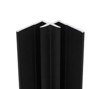 Schulte profilé d'angle intérieur 210 cm noir, pour panneau mural de salle de bain DécoDesign, revêtement décoratif douche, recoupable adaptable à la hauteur du panneau