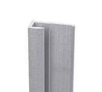 Schulte profilé de finition 210 cm alu-argenté, pour panneau mural de salle de bain DécoDesign, revêtement décoratif douche, recoupable adaptable à la hauteur du panneau