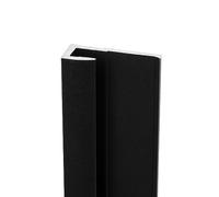 Schulte profilé de finition 210 cm noir, pour panneau mural de salle de bain DécoDesign, revêtement décoratif douche, recoupable adaptable à la hauteur du panneau