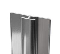 Schulte profilé de jonction 210 cm aspect chromé, pour panneau mural de salle de bain DécoDesign, revêtement décoratif douche, recoupable adaptable à la hauteur du panneau