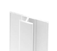 Schulte profilé de jonction 210 cm blanc, pour panneau mural de salle de bain DécoDesign, revêtement décoratif douche, recoupable adaptable à la hauteur du panneau