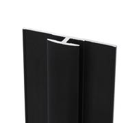 Schulte profilé de jonction 210 cm noir, pour panneau mural de salle de bain DécoDesign, revêtement décoratif douche, recoupable adaptable à la hauteur du panneau