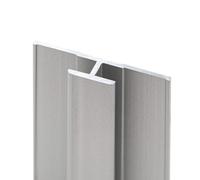 Schulte profilé de jonction 255 cm alu-argenté pour panneau mural de salle de bain DécoDesign, revêtement décoratif douche, recoupable adaptable à la hauteur du panneau