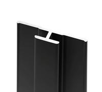 Schulte profilé de jonction 255 cm noir pour panneau mural de salle de bain DécoDesign, revêtement décoratif douche, recoupable adaptable à la hauteur du panneau