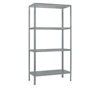 SCHULTE Regalwelt Etagère Métallique Emboîtable 4 tablettes 65 kg de Charge par Niveau 190 x 100 x 40 cm Granit Rangement, Stockage et Etagère pour Cave, Garage et Atelier