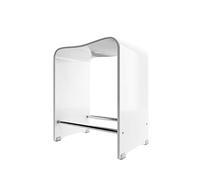 Schulte tabouret de salle de bain antidérapant h.47 x l.40 x l.28 cm, siège de douche ergonomique en acrylique blanc