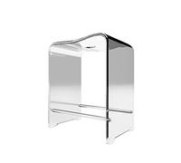 Schulte tabouret de salle de bain antidérapant h.47 x l.40 x l.28 cm, siège de douche ergonomique en acrylique transparent