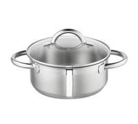 Schulte-Ufer 65009-20 Loop Casserole en acier inoxydable avec couvercle en verre Argenté 20 cm