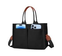 Schultertasche - Multipocket -cross body -Geldbörse, fester Farbbeutel | Mode Handtasche für Mädchen Frauen, Leichter täglicher Carryall -Organisator für Reisen, Schule, Einkaufen, Nutzung i, Noir