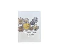 SCHULZ Album de pièces compact pour 96 pièces - Petit classeur de pièces de poche - Cahier de collection robuste pour numismatique et euro - Maintien sûr grâce aux compartiments antidérapants - Blanc