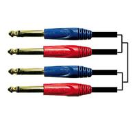 Schulzkabel GWAS3 - 2x 6.35mm TRS - 2x 6.35mm TRS - 3m