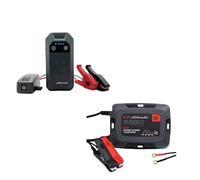 Schumacher Electric - Pack Essentiel : Booster SBX504 + Chargeur SPX457 pour Batterie Voiture et Moto - démarreur 1000A Lithium avec powerbank + Chargeur Intelligent 1A 6/12V Automatique