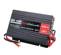 Schumacher INV 1000 Onduleur Convertisseur Sinus Modifié 12V DC > 230V AC - Puissance Continue 1000W - Protections Surtensions, sous-Tensions, Surcharges et Thermique - Ventilateur - Silencieux