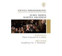 Schumann : Concerto pour piano. Bruckner : Symphonie n° 4. Argerich, Mehta.