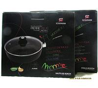 Schumann Professionnel - Poêle Revêtement en Pierre 32cm - Sauteuse 28cm - Compatibles Tous feux dont Induction - Fonte d'Aluminium Sans PFOA - Manches Amovibles en Silicone - Couvercles Inclus