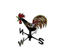 Schumm coq de girouette - plastique, 44 x 22 cm, Rouge