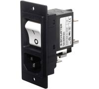 Schurter 3-109-718 Connectique pour appareils réfrigérants mâle, droit Nombre total de pôles: 3 10 mA noir 1 pc(s)