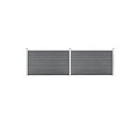 Vidaxl Cl?Ture De Jardin Wpc 353x106 Cm Gris Gris