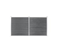 vidaXL Schutting 353x186 cm HKC grijs3053225 Gris G