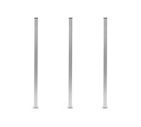 3x Poteaux de Clôture Gris Foncé 185 cm Aluminium Supports Extérieur vidaXL