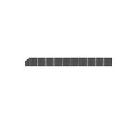 Schuttingpanelenset 1830x(105-186) cm HKC zwart 3070446