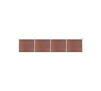 Luxueuse Ensemble De Panneau De ClôTure Wpc 699x146 Cm Marron-155399