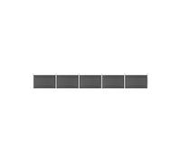 vidaXL Schuttingpanelenset 872x105 cm HKC zwart 3070450 G