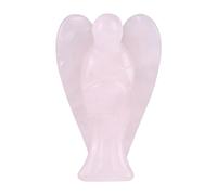 Schutzengel Kristall, Mini-Figur Statue Ornament, Dekoration für Reiki Heilung und Energietherapie, Glücksbringer, Rosenquarz