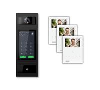 SCHUTZER Interphone vidéo avec caméra - Interphone filaire avec bus 2 fils, moniteur intérieur (4,3 po), interphone avec ouverture de porte pour maison individuelle